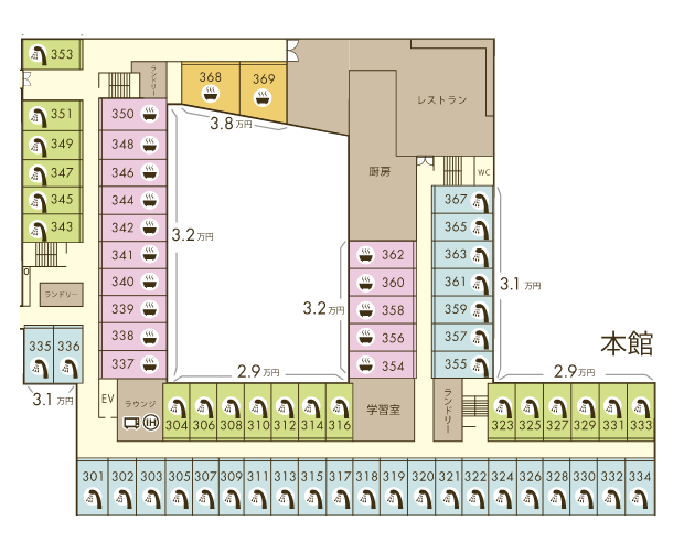 本館 3F 見取り図